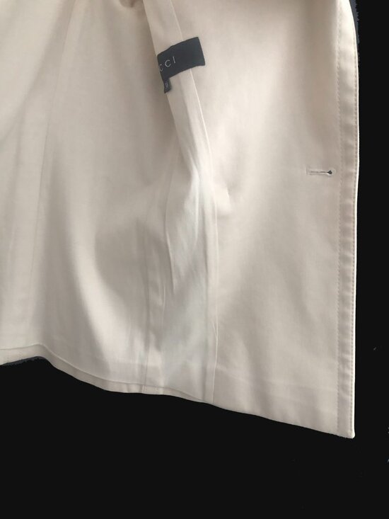 GUCCI Ivory Cotton Blend Short Blazer Jacket Small Tagged 38 - Picture 9 of 16